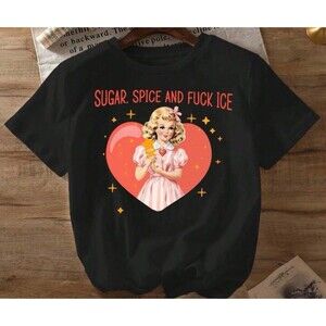 PROTEST Black “Sugar Spice and F ICE” Human Rights Tee Shirt